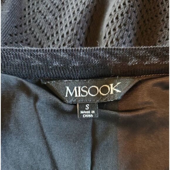 Misook Black Perforated Sleeveless Top Size Small - Picture 5 of 6